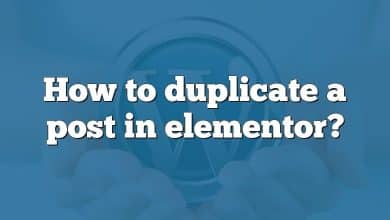 How to duplicate a post in elementor?