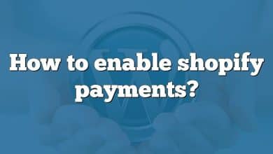 How to enable shopify payments?