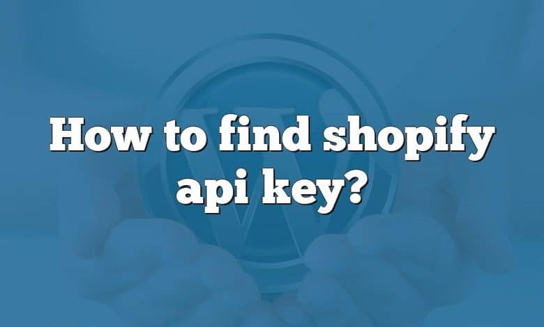 How to find shopify api key?