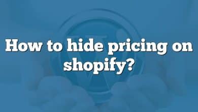 How to hide pricing on shopify?