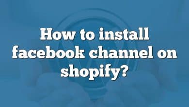 How to install facebook channel on shopify?