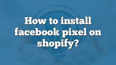 How to install facebook pixel on shopify?