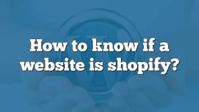 How to know if a website is shopify?
