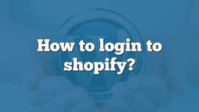 How to login to shopify?