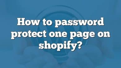 How to password protect one page on shopify?