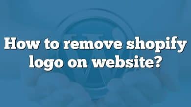 How to remove shopify logo on website?