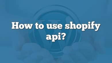 How to use shopify api?