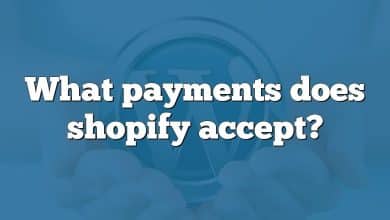 What payments does shopify accept?