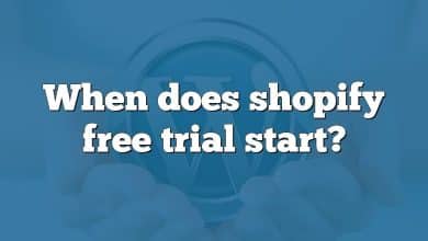 When does shopify free trial start?