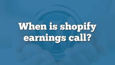 When is shopify earnings call?