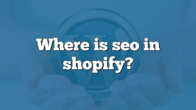 Where is seo in shopify?