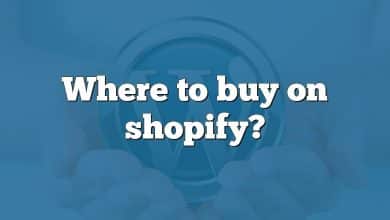 Where to buy on shopify?