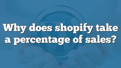 Why does shopify take a percentage of sales?