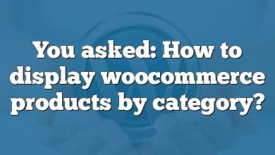 You asked: How to display woocommerce products by category?