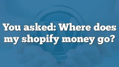 You asked: Where does my shopify money go?