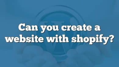 Can you create a website with shopify?