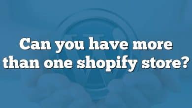 Can you have more than one shopify store?
