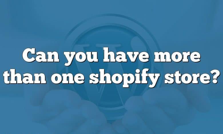 Can you have more than one shopify store?