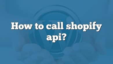 How to call shopify api?